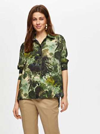 Jungle Desen Viskon Gömlek 016