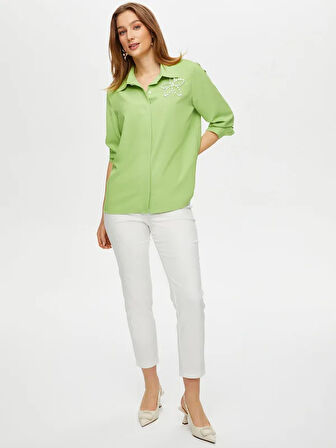 İnci Boncuk Detaylı Gömlek S25GML026