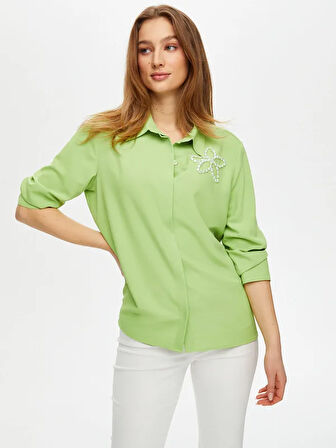 İnci Boncuk Detaylı Gömlek S25GML026