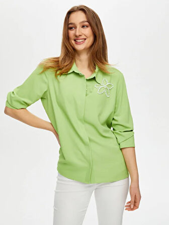 İnci Boncuk Detaylı Gömlek S25GML026