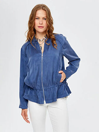 Ribana Garnili Bağcık Detaylı Bomber Ceket S25BMB005