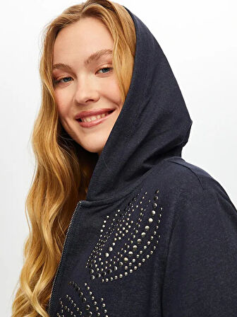 Trok Taş Detaylı Kapişonlu Eşofman Üst S25ESU006