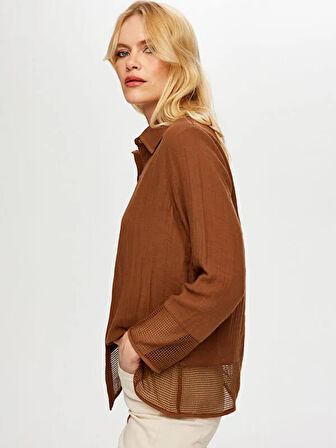 File Detaylı Müslin Gömlek S25GML033