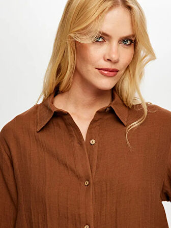 File Detaylı Müslin Gömlek S25GML033