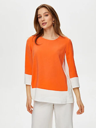 Renk Bloklu Modallı Tunik S25TNK013