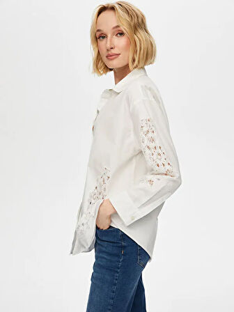 Kroşe Garnili Poplin Tunik S25TNK002