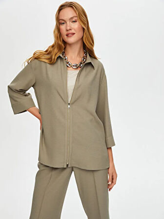 Önü Fermuarlı Overshırt Tunik S25TNK017