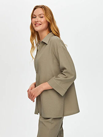 Önü Fermuarlı Overshırt Tunik S25TNK017