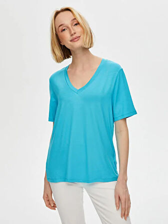 V Yaka Kısa Kol  T-Shirt S25TSH001
