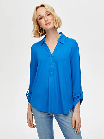 Kaçık Polo Yaka Uzun Kollu T-Shirt S25TSH006