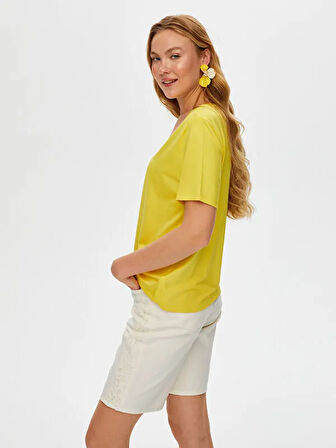 V Yaka Kısa Kol  T-Shirt S25TSH001
