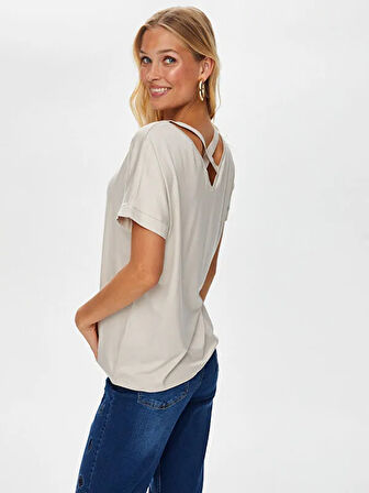 Yuvarlak Yaka Düşük Kollu T-Shirt S25TSH003