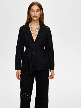 Brode Nakışlı Kemerli Ceket S25CKT028