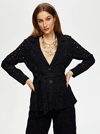 Brode Nakışlı Kemerli Ceket S25CKT028