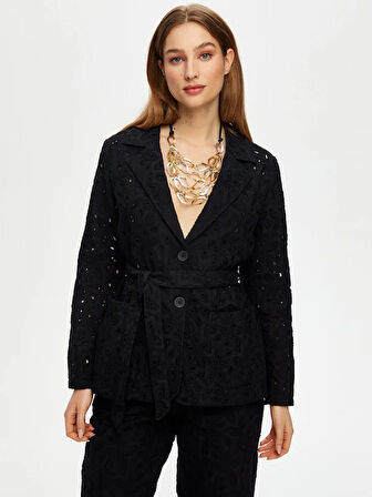 Brode Nakışlı Kemerli Ceket S25CKT028