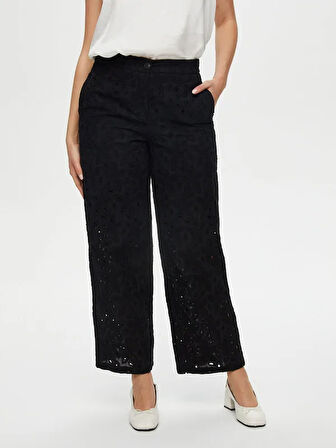 Wide Leg Fit Brode Nakış Detaylı Pantolon S25PNT039