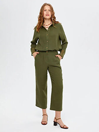 Wide Leg Fit Müslin Pantolon S25PNT028