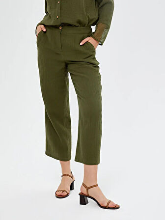 Wide Leg Fit Müslin Pantolon S25PNT028