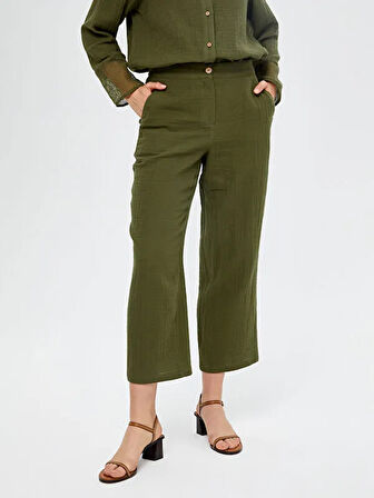 Wide Leg Fit Müslin Pantolon S25PNT028