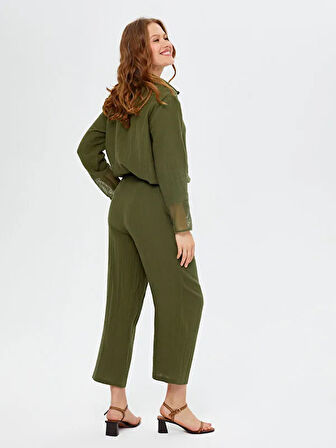 Wide Leg Fit Müslin Pantolon S25PNT028