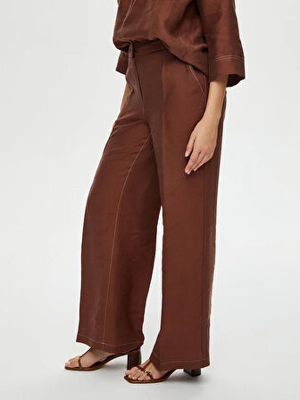 Wide Leg Fit Ütü İzli Tensel Keten Pantolon S25PNT018