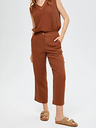 Wide Leg Fit Müslin Pantolon S25PNT028