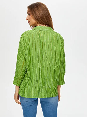 Kendinden Jakarlı 3/4 Kol Gömlek S25GML041