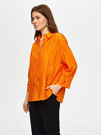 Kendinden Jakarlı 3/4 Kol Gömlek 041