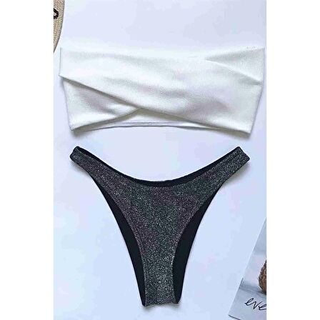 Angelsin Beyaz Bikini Üst Beyaz