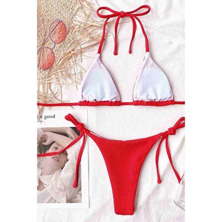 Angelsin Bağlamalı Bikini Altı Kırmızı