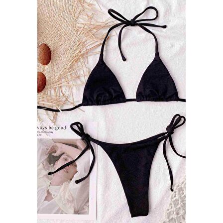 Angelsin Bağlamalı Bikini Altı Siyah