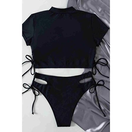 Angelsin Özel Tasarım Bikini Takım Siyah