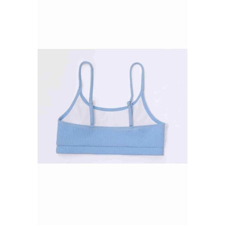 Angelsin Yüksek Bel Özel Kumaş Tankini Bikini Üstü Mavi