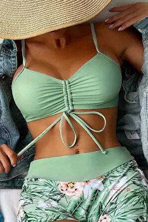Angelsin Büzgü Ayarlı Bikini Üstü