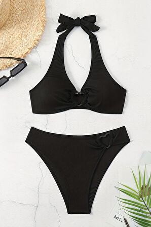 Angelsin Kalp Aksusuarlı Bikini Takım (Çıkartılabilir Kaplı)