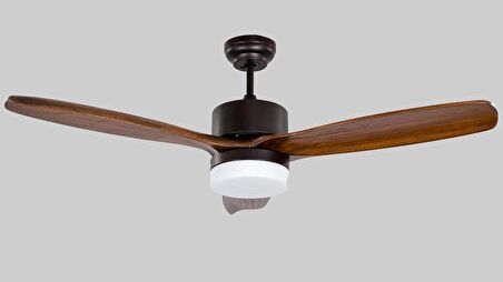 Alsanfan Modern Kahverengi Aydınlatmalı Uzaktan Kumandalı 132cm Tavan Vantilatörü