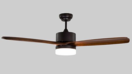 Alsanfan Modern Kahverengi Aydınlatmalı Uzaktan Kumandalı 132cm Tavan Vantilatörü