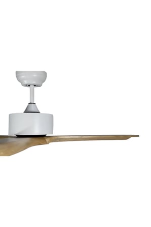 Alsanfan Hardwood Beyaz Motorlu Kremrengi Kanatlı Aydınlatmasız Uzaktan Kumandalı 132cm Tavan Vantilatörü