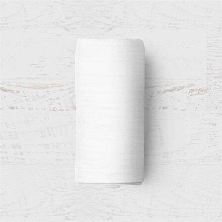 Maki %100 Pamuklu Beyaz 120x200+50x70 Tek Kişilik Lastikli Çarşaf Takımı