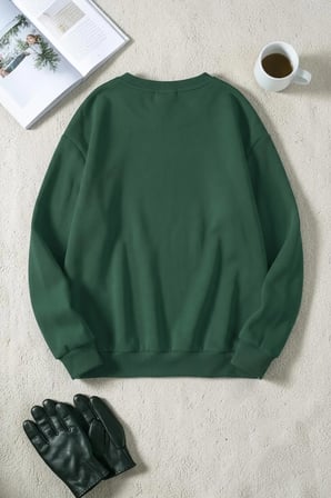 Unisex Slay All Day Baskılı Bisiklet Yaka Sweatshirt
