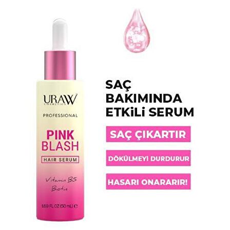 URAW PİNK BLUSH SAÇ SERUMU 50 ML