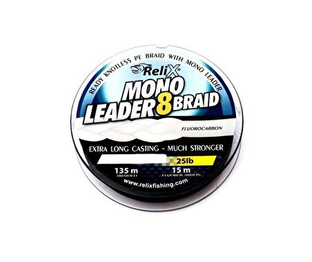 Relix Mono Leader 8 Braid 40 Mm 135 Mt İpek Misn.