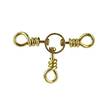 Brass 3-Way Swivels No:5 3 Lü Fırdöndü 12 Li Pkt