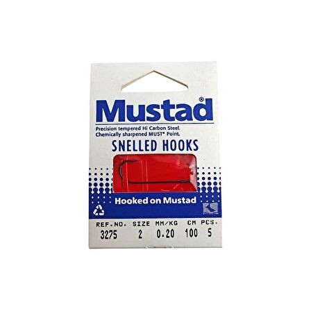 Mustad 3275 100 Cm 0,20 Mm No:2 5 Li Paket