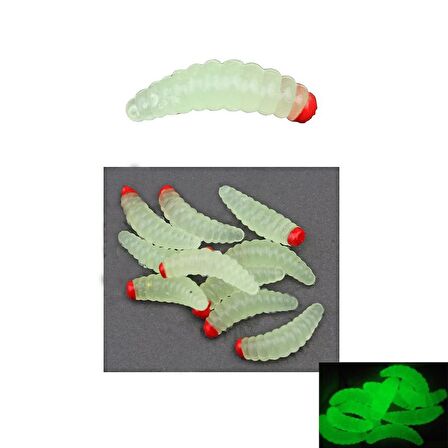 Sea Horse Worm  2 Cm Glow-Red Head 10 Pcs