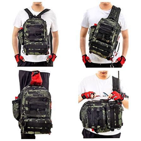 Sea Horse Explorer&Back Pack Spin Çanta Camo Green