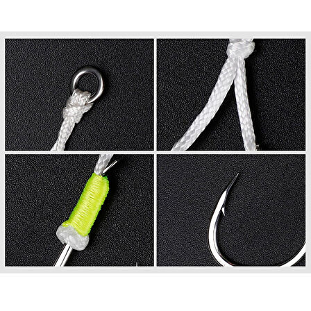 Noeby Jigging Hook Lj20 5/0 Assist Glow 2 Pcs