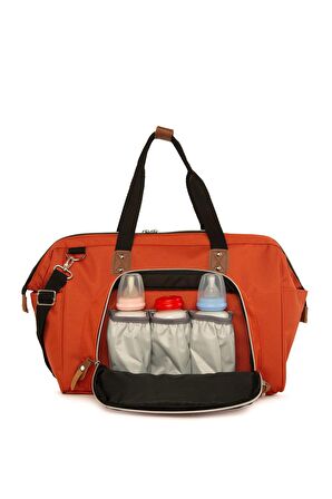 Bagmori M000002154 Çok Amaçlı Unisex Bebek Bakım Çantası Kiremit