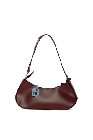 Bordo  Kemer Aksesuarlı Askı Detaylı Baget Çanta M000008449