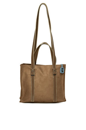 Vizon  Çift Deri Kemerli Süet Çanta M000008565